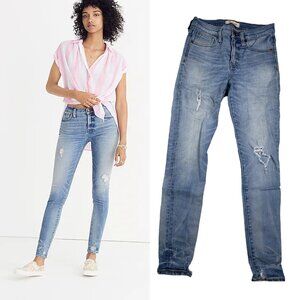 Madewell 9" High-Rise Skinny Jeans: Destructed-Hem Edition Size 26 Distressed